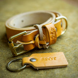 handcrafted oak bark tanned leather dog accessories