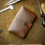handmade horween brown leather moleskine cover from scotland