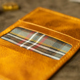 Tartan Lined 5-Slot Card Holder