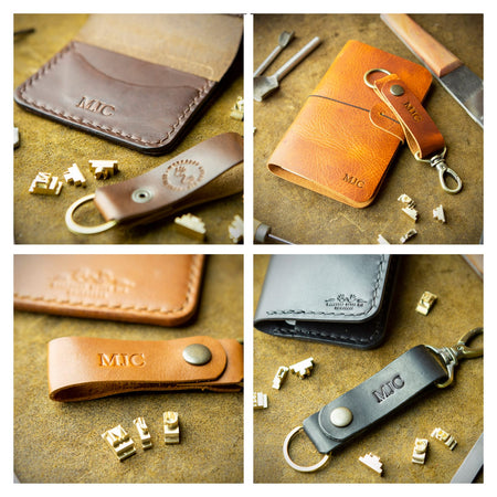 Minimalist Key Holder / Organiser, Italian Leather, Personalised Key Case, Monogram Leather Keychain, Key Fob, Keys Purse, Christmas Gift. Made in