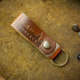 handcrafted horween brown key chain from edinburgh