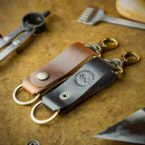 handcrafted full grain and vegetable tanned leather key chains