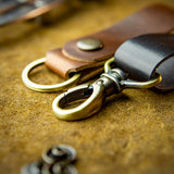 handmade full grain leather key chains