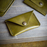women's green leather jewellery purse 