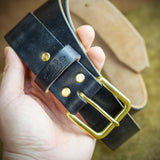full grain and oak bark tanned leather belt