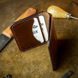 handmade horween brown leather men's wallet