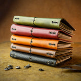 handcrafted leather colourful moleskine covers